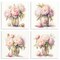 Stupell Industries Pretty Pink Peonies 4 pc Wall Plaque Art Set Design by LSR Design Studio